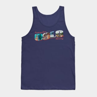 Greetings from Oslo in Norway Vintage style retro souvenir Tank Top